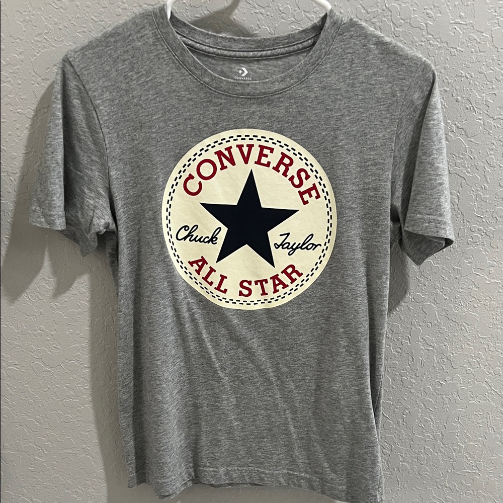 Converse Gray T-Shirt with Red All Star Logo